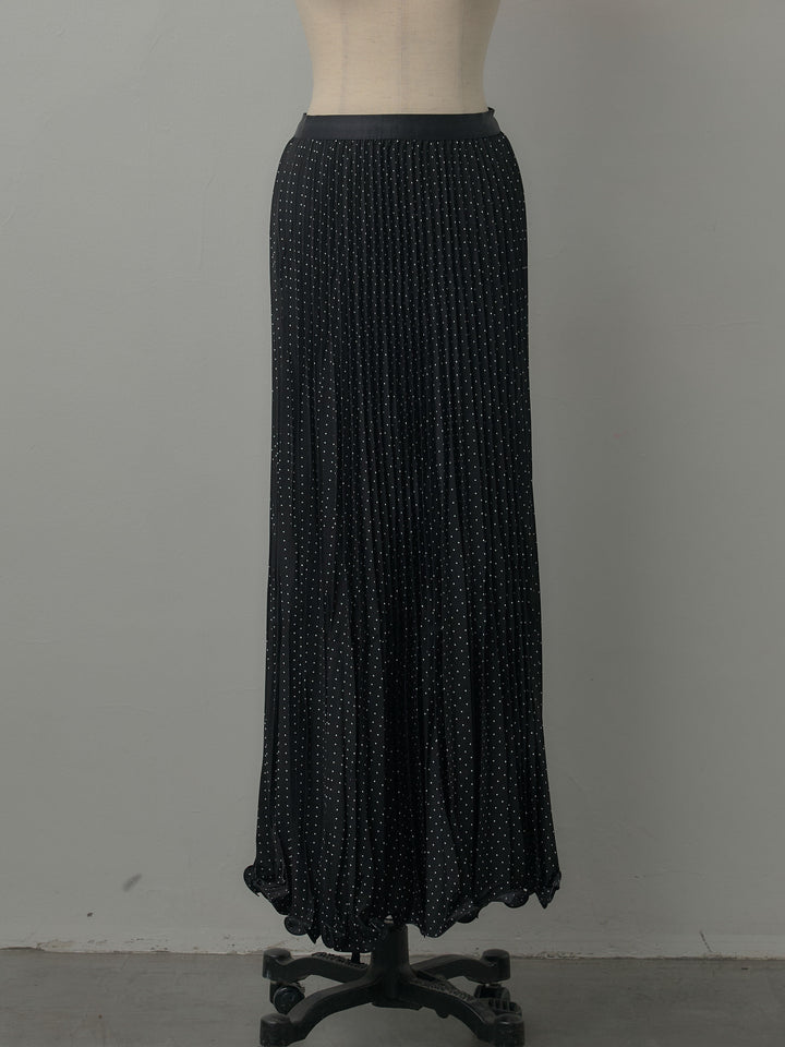 ドットプリーツスカート