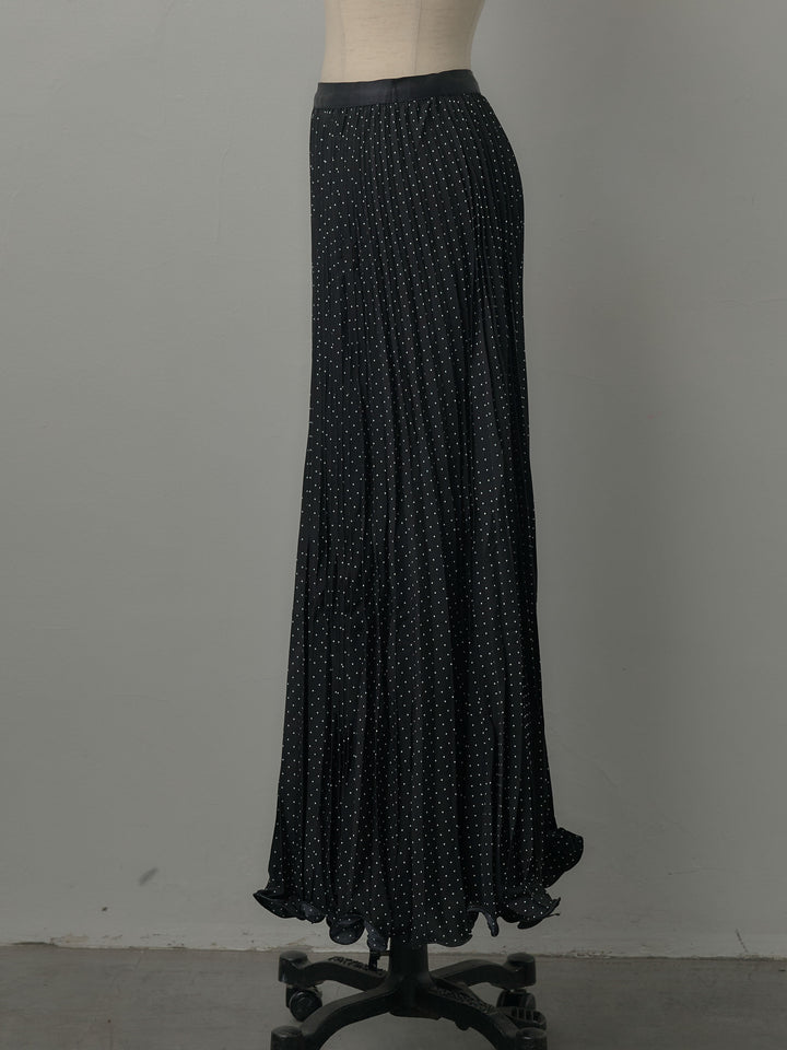 ドットプリーツスカート