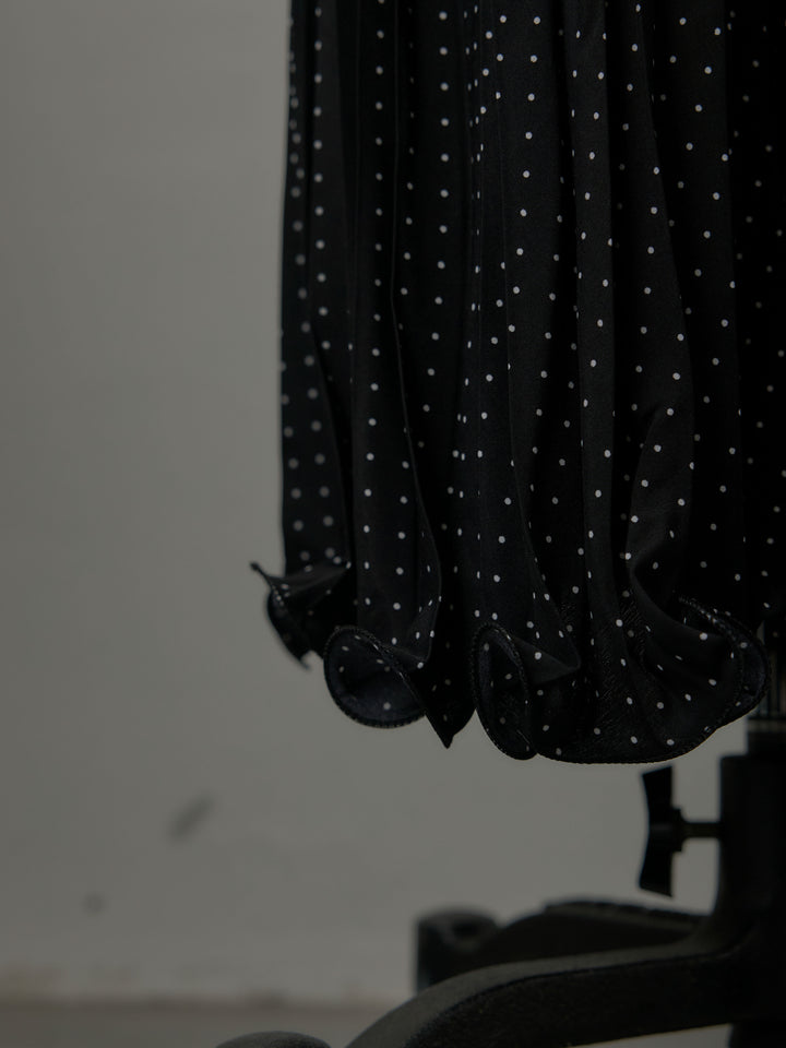 ドットプリーツスカート