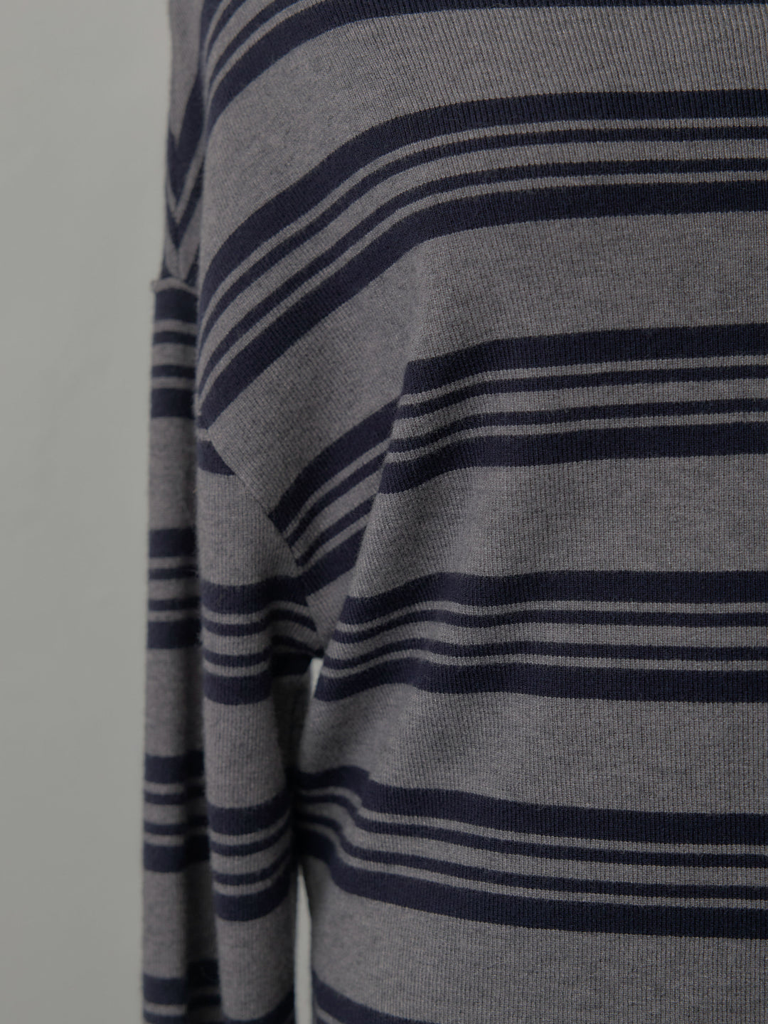 ボートネックボーダーニットトップス