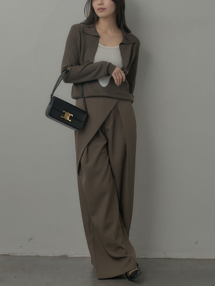 ウエストラップワイドパンツ