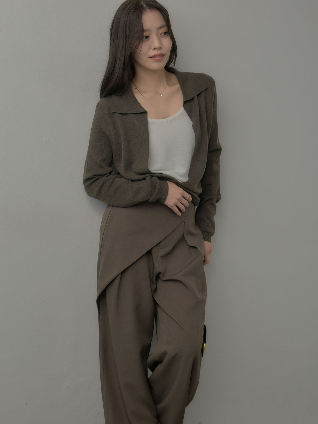 ウエストラップワイドパンツ