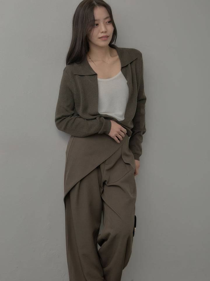 ウエストラップワイドパンツ