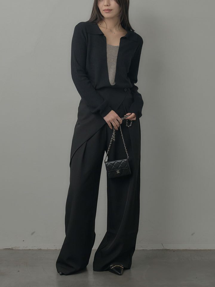 ウエストラップワイドパンツ