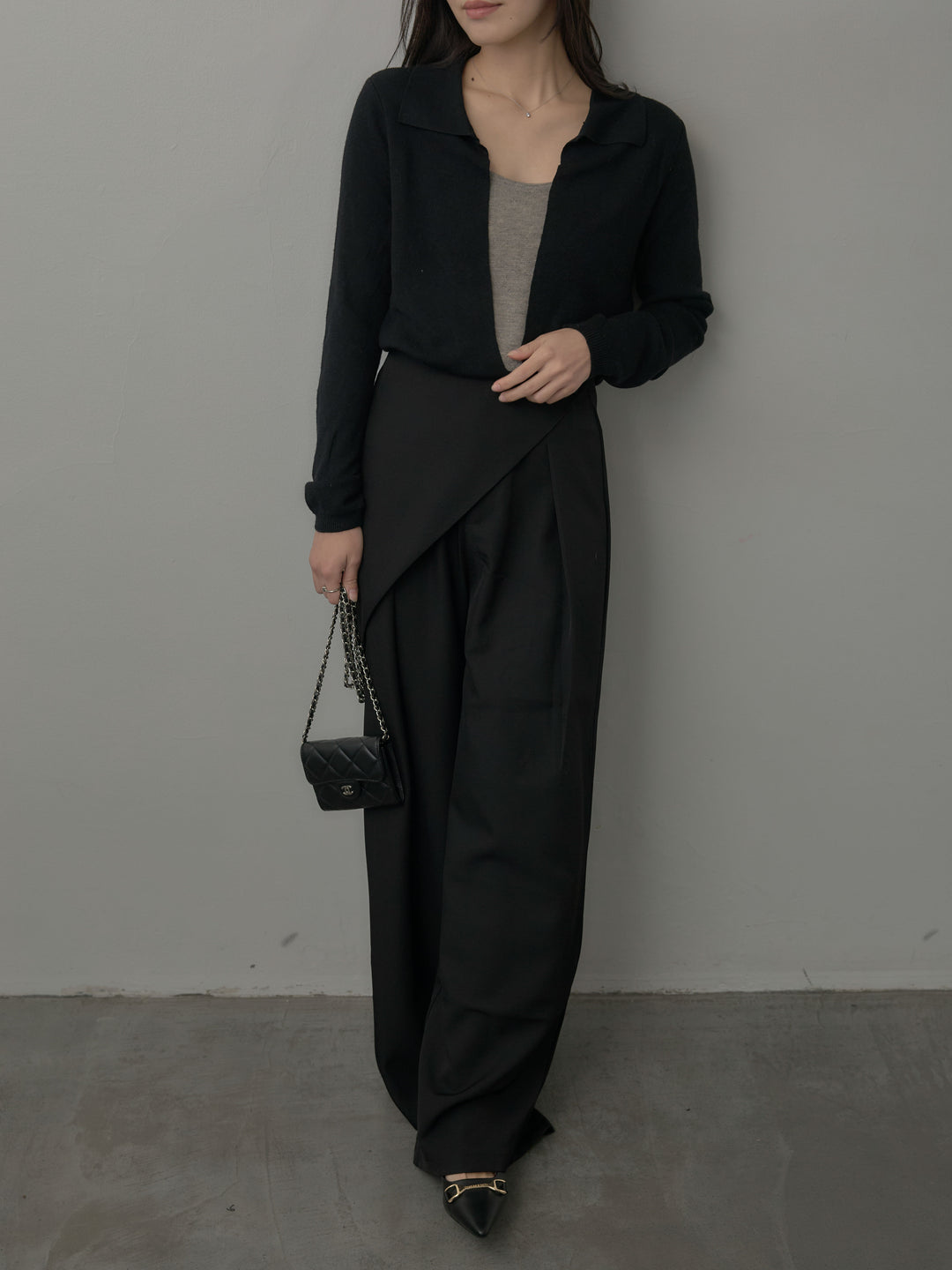 ウエストラップワイドパンツ