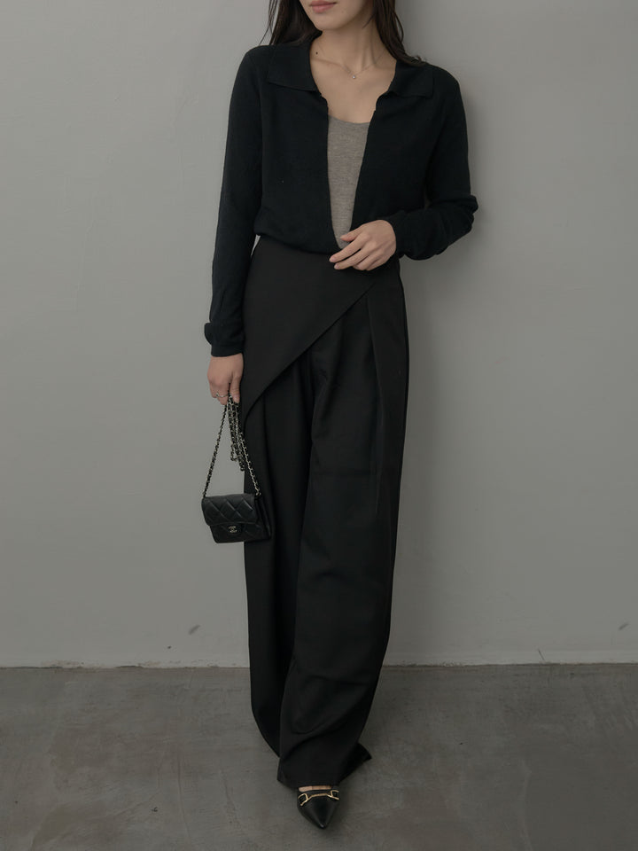 ウエストラップワイドパンツ