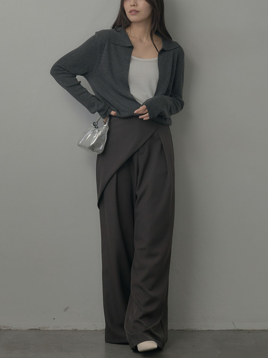 ウエストラップワイドパンツ