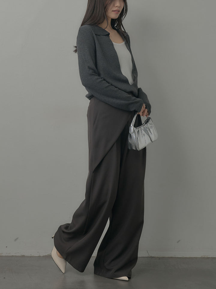 ウエストラップワイドパンツ