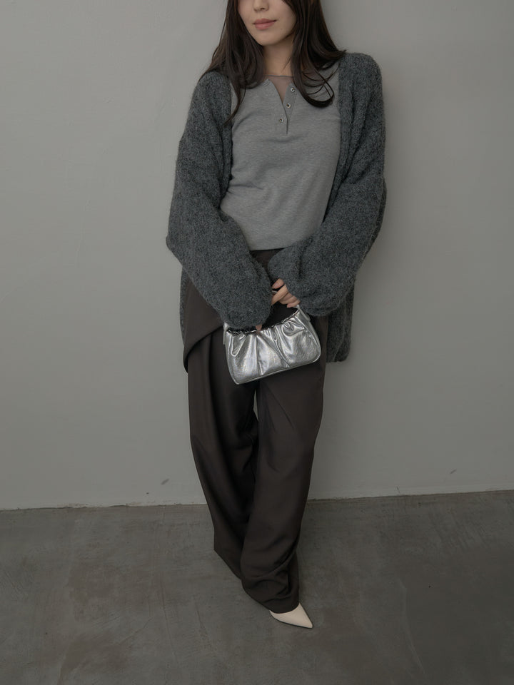 ミックスヤーンオーバーニットカーディガン