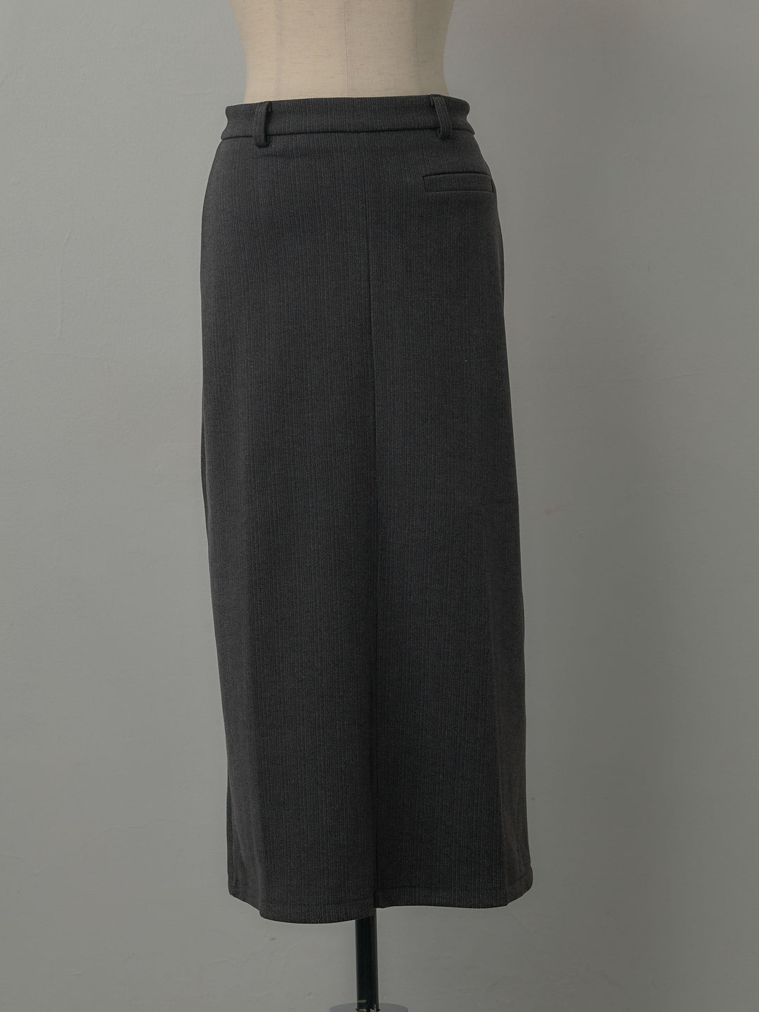 ウールタッチフロントポケットデザインIラインスカート