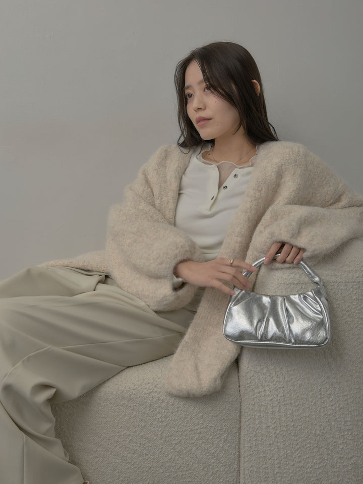 シアーレイヤードヘンリーネックトップス