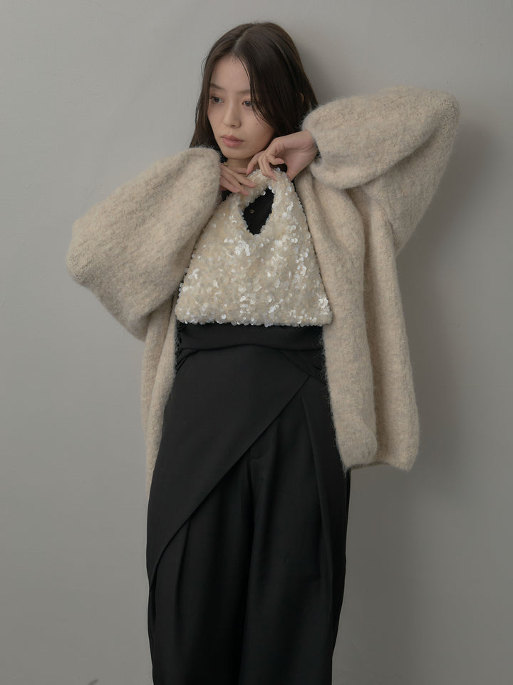 【SET】シアーレイヤードヘンリーネックトップス+ウエストラップワイドパンツ(2set)