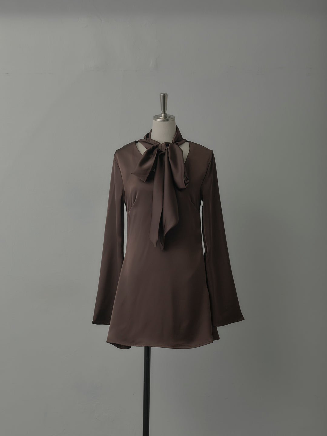 ボウタイサテンミニワンピース