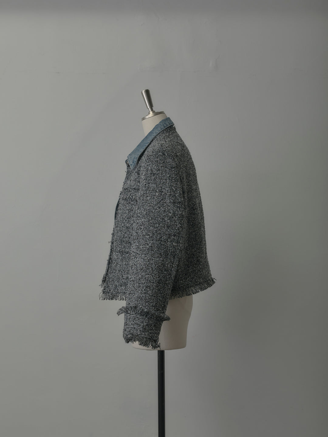 デニムドッキングオーバーサイズツイードジャケット