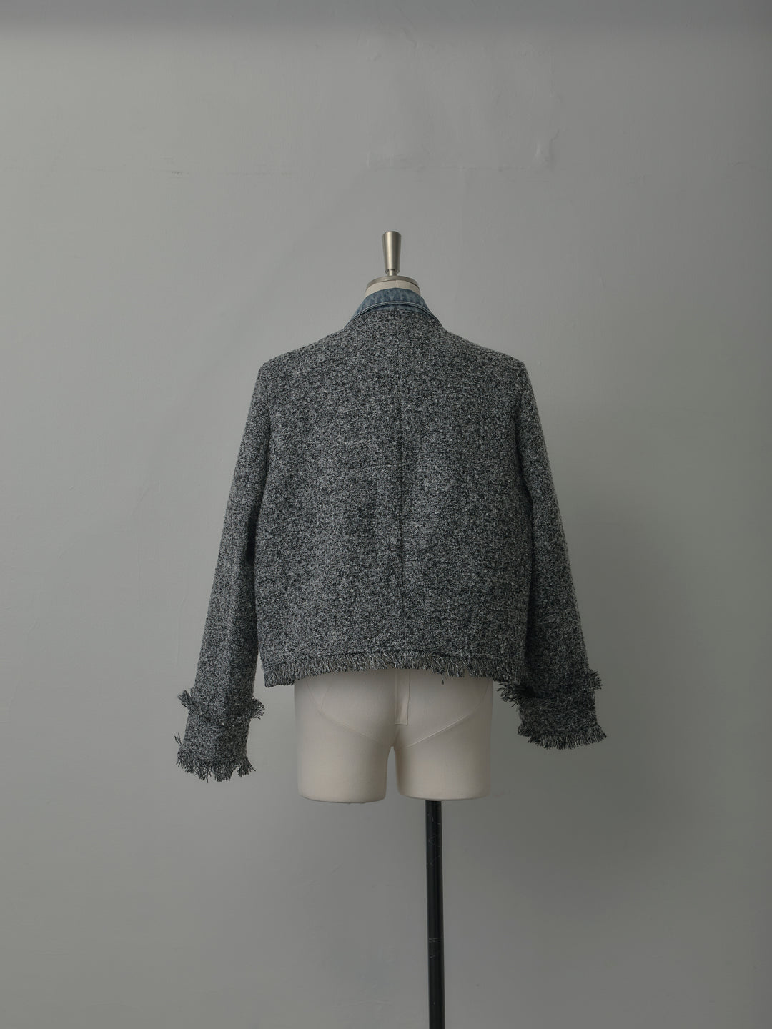 デニムドッキングオーバーサイズツイードジャケット