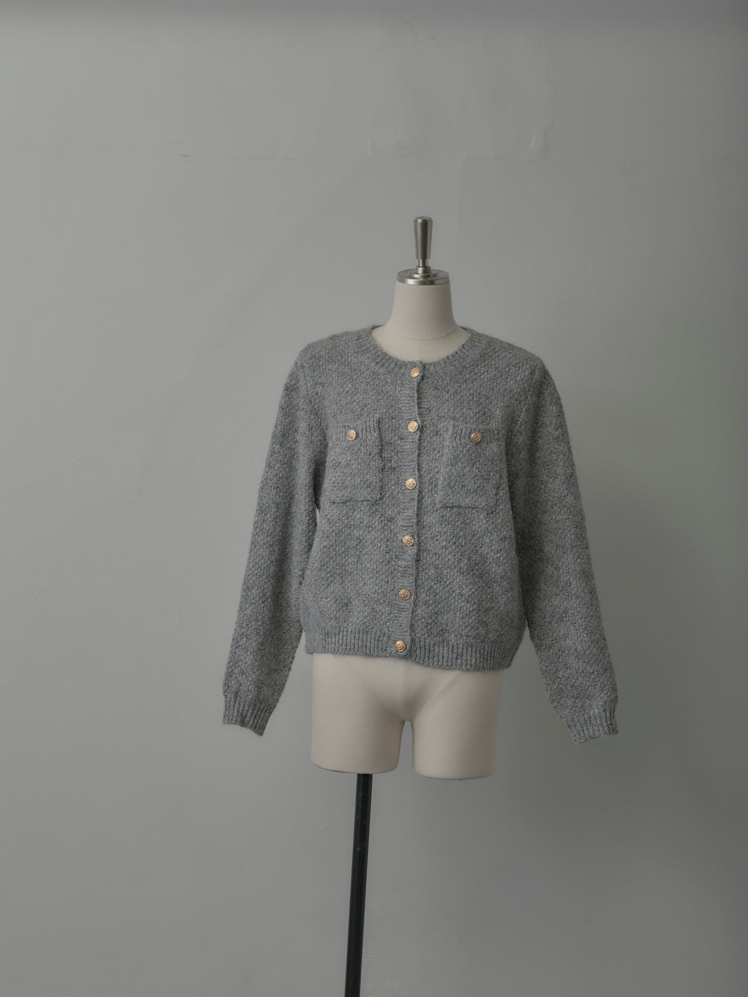 MIXニットゴールドボタンニットカーディガン