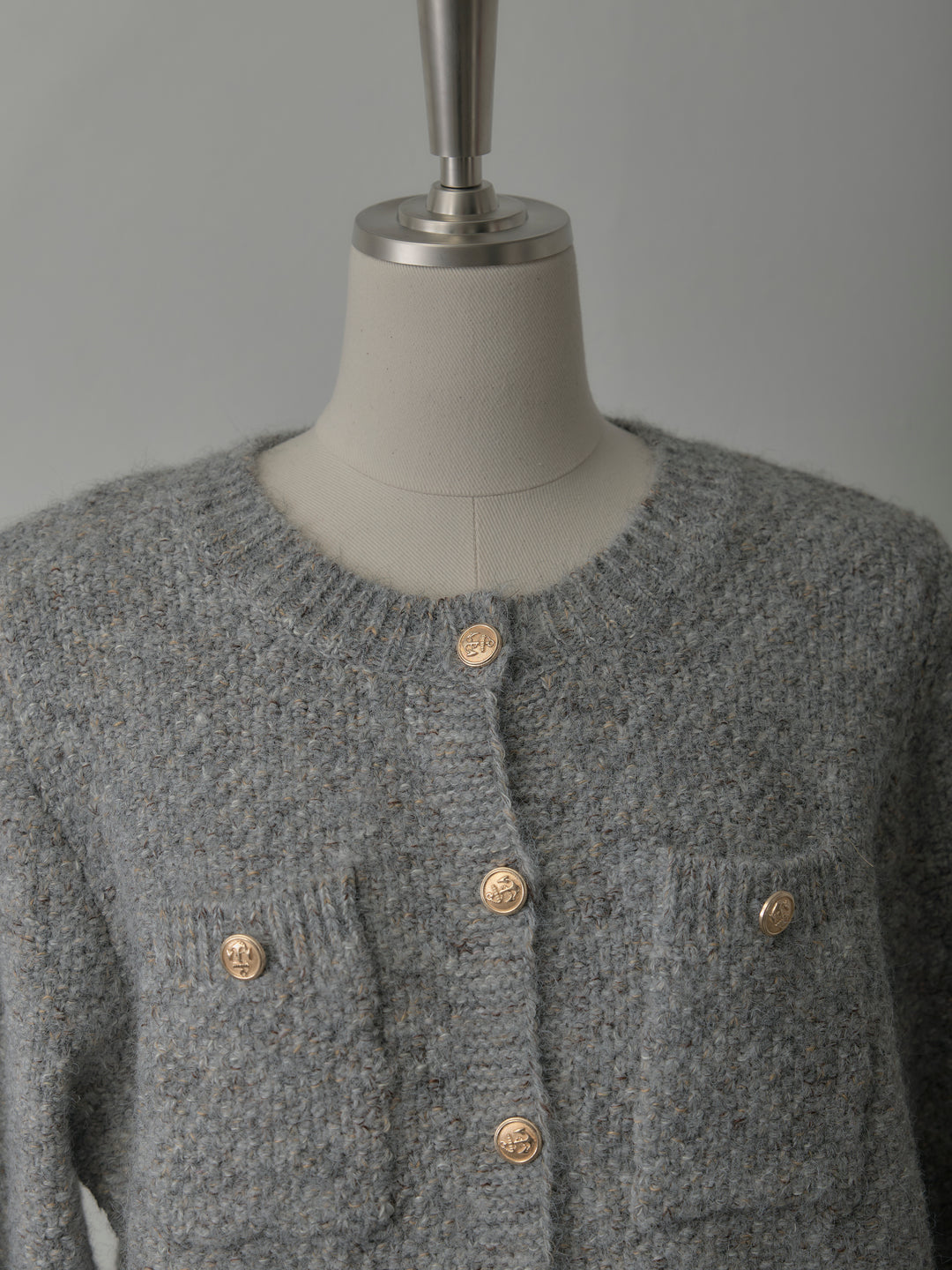 MIXニットゴールドボタンニットカーディガン