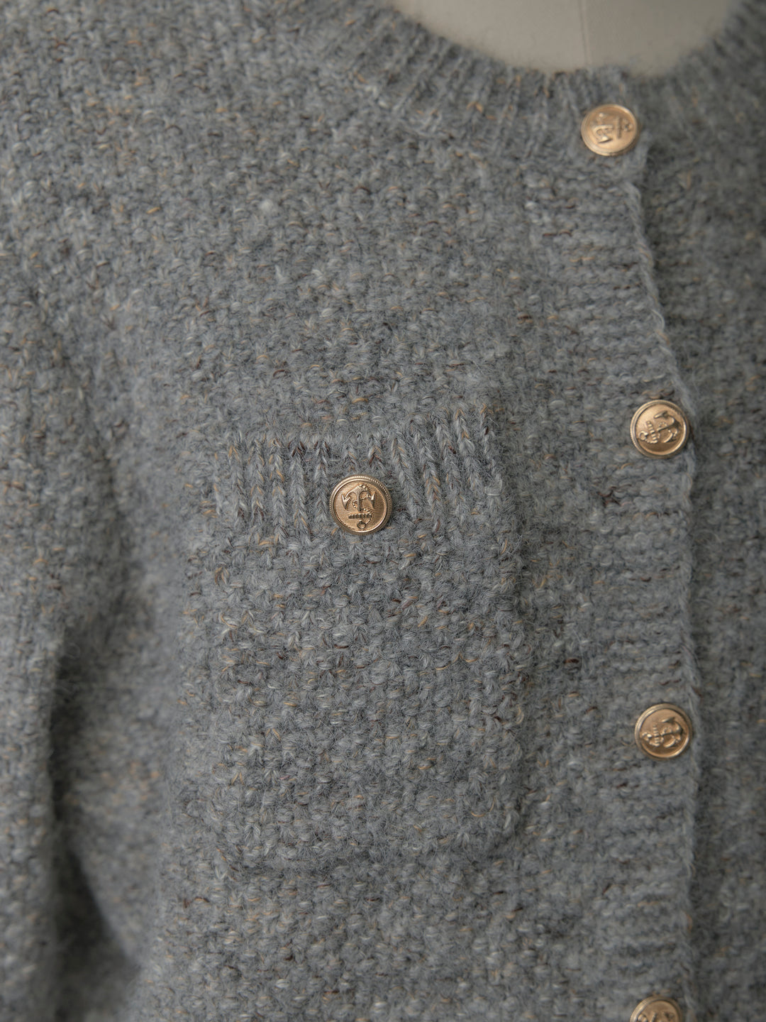 MIXニットゴールドボタンニットカーディガン