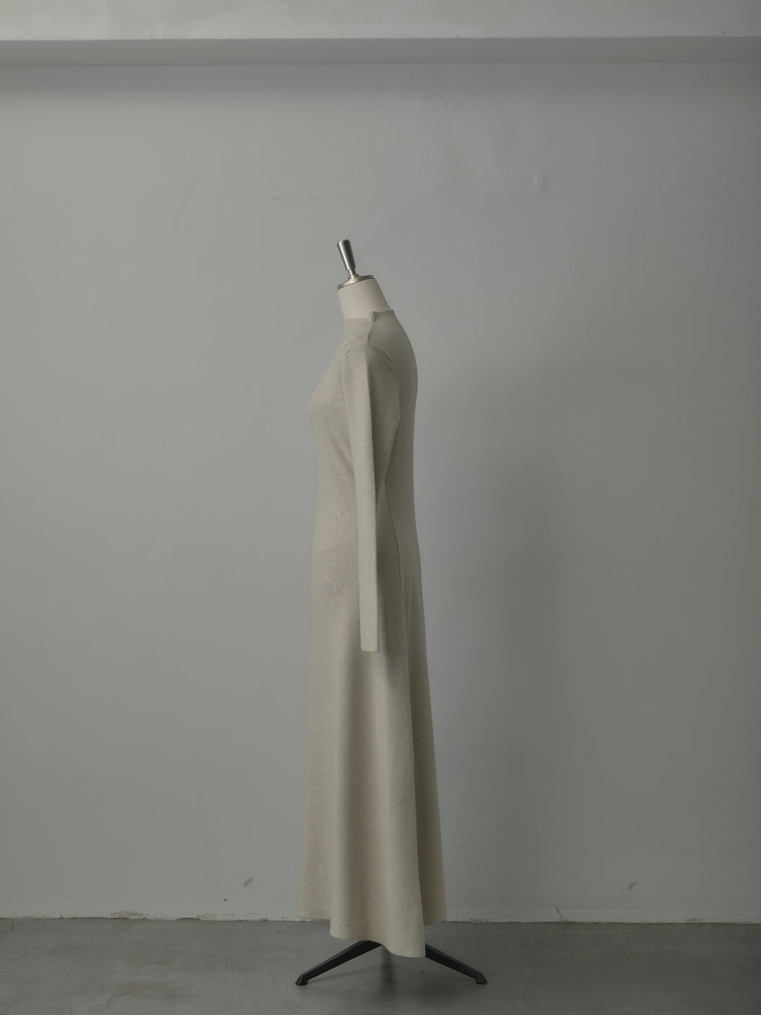 ケープ付きリブニットロングワンピース