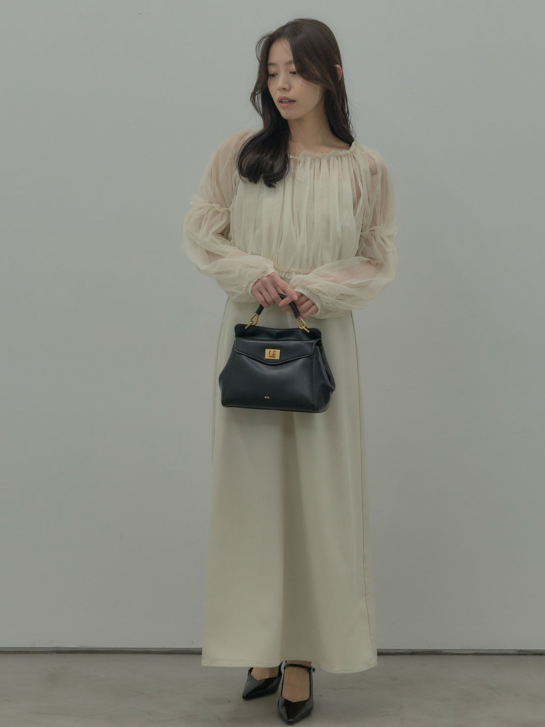 2wayチュールブラウス付きワンピース