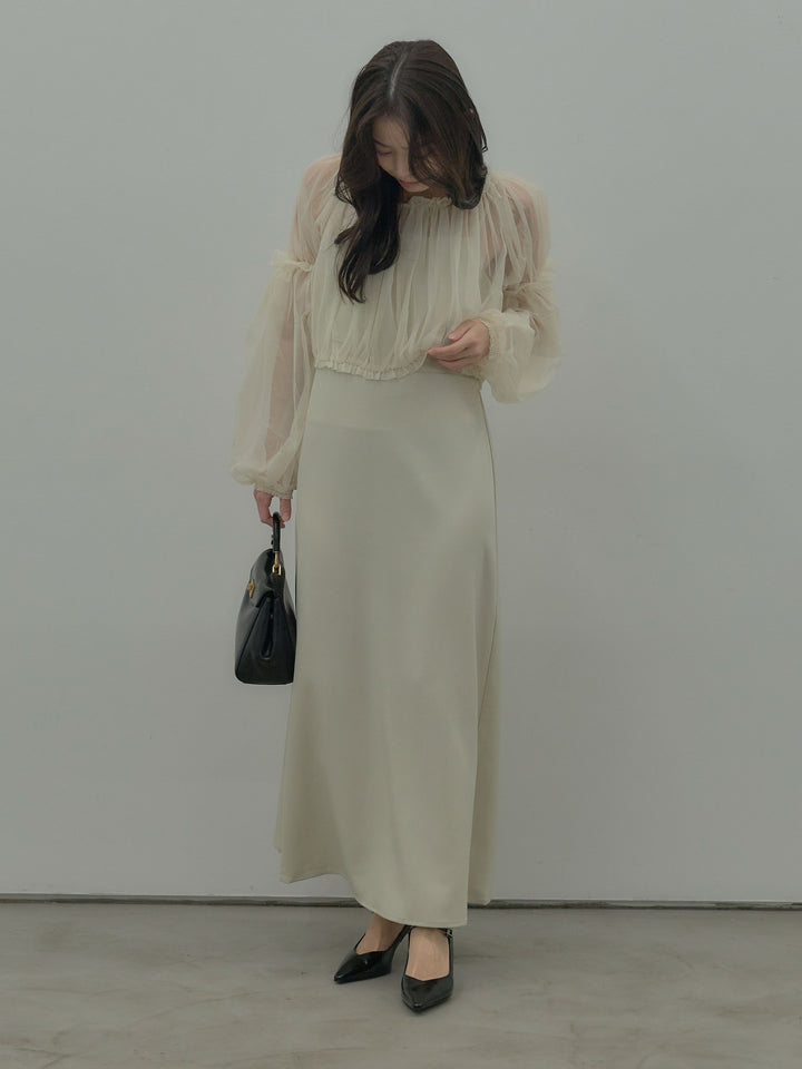 2wayチュールブラウス付きワンピース