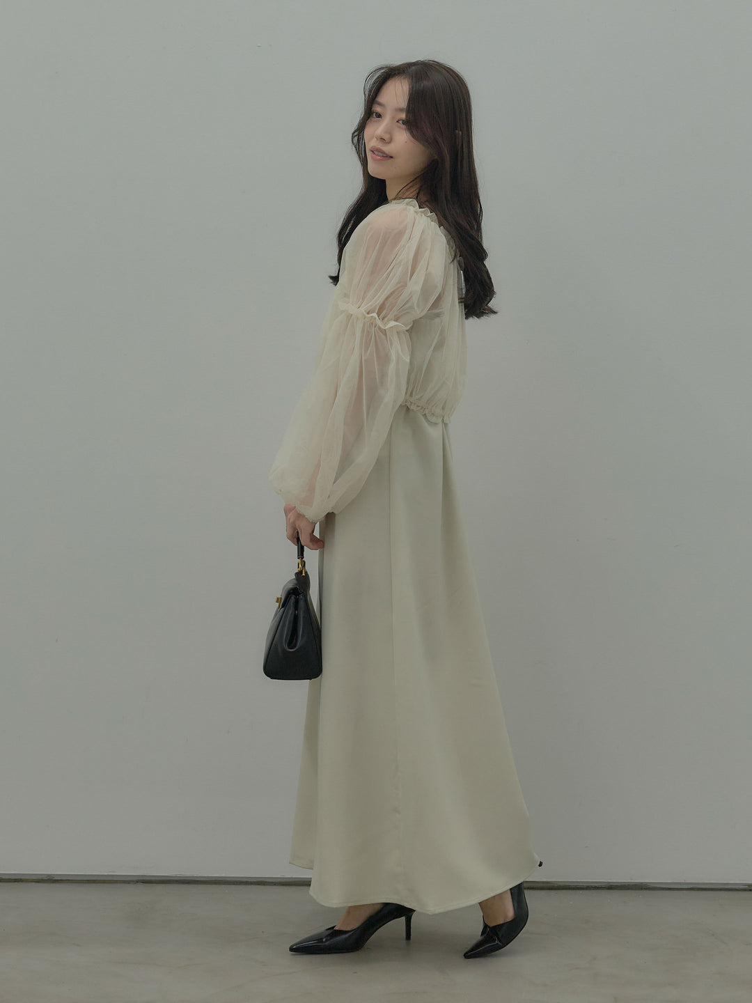 2wayチュールブラウス付きワンピース