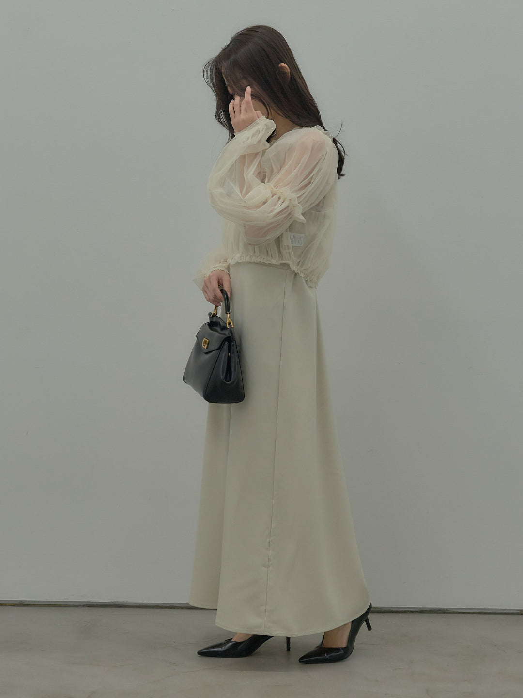 2wayチュールブラウス付きワンピース