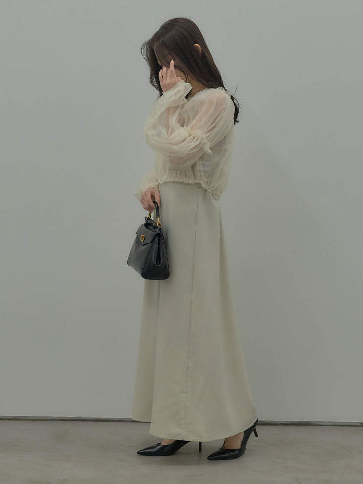 2wayチュールブラウス付きワンピース