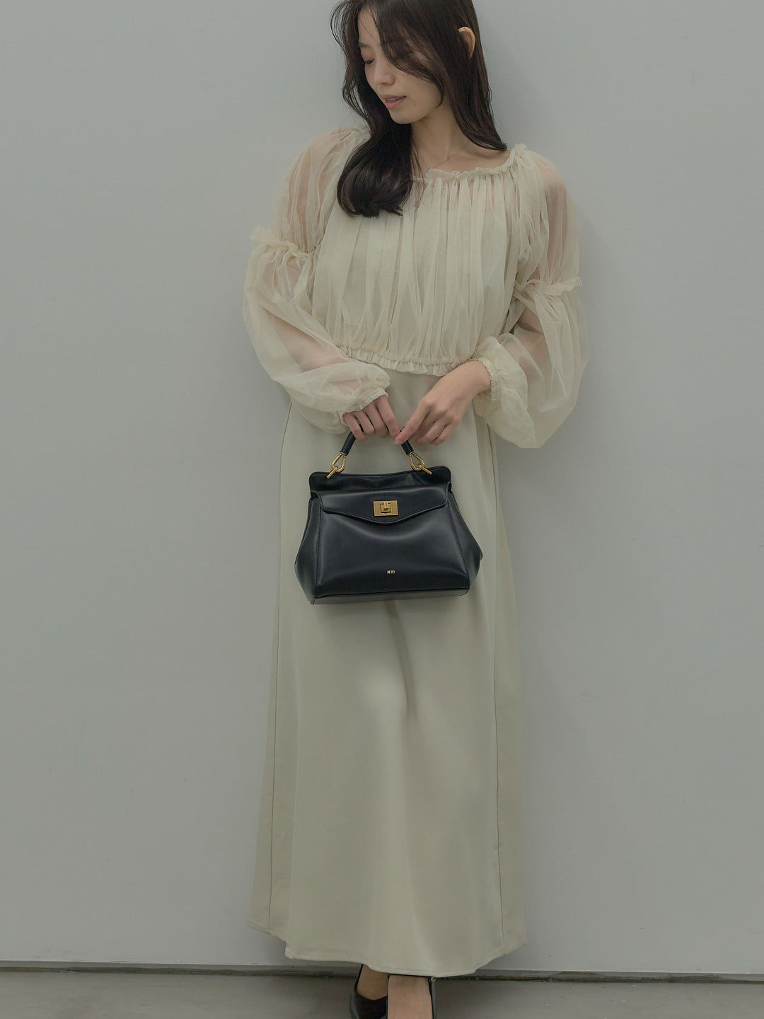 2wayチュールブラウス付きワンピース