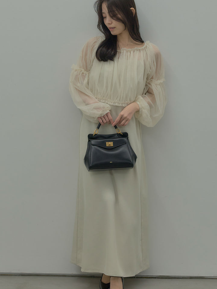 2wayチュールブラウス付きワンピース