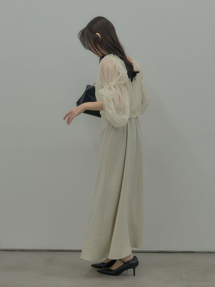 2wayチュールブラウス付きワンピース