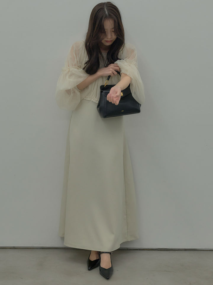 2wayチュールブラウス付きワンピース