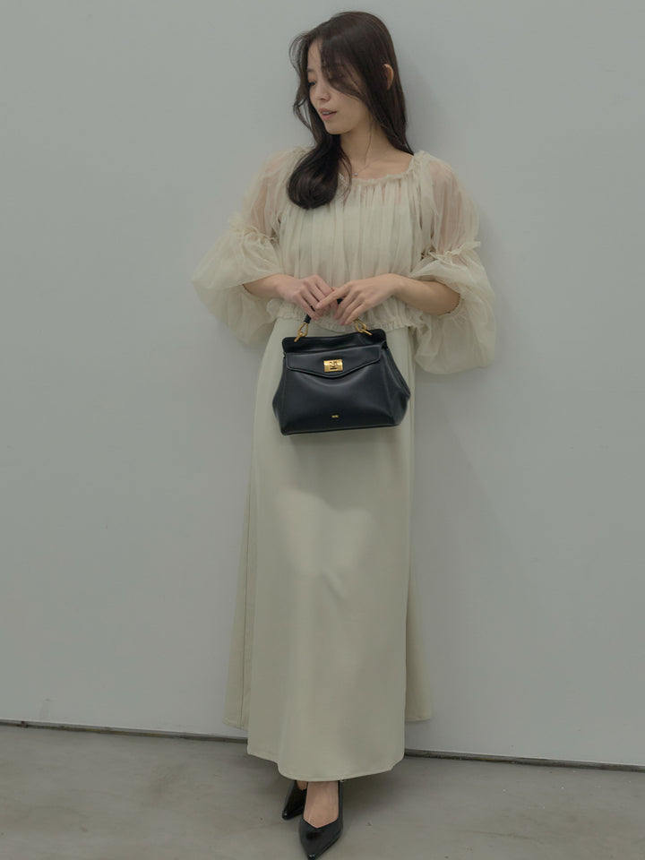 2wayチュールブラウス付きワンピース