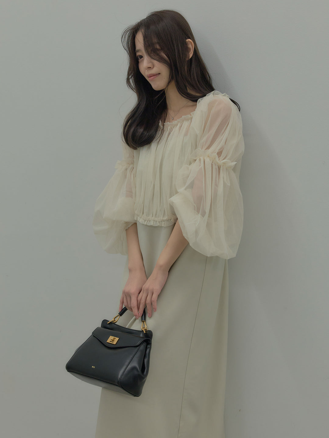 2wayチュールブラウス付きワンピース