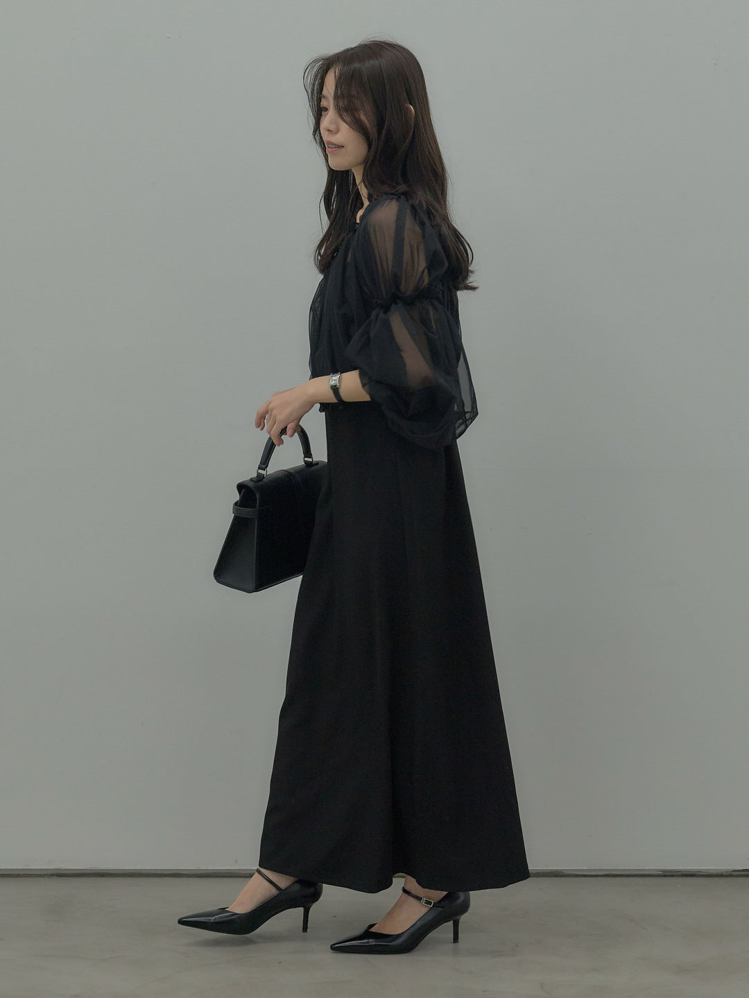 2wayチュールブラウス付きワンピース