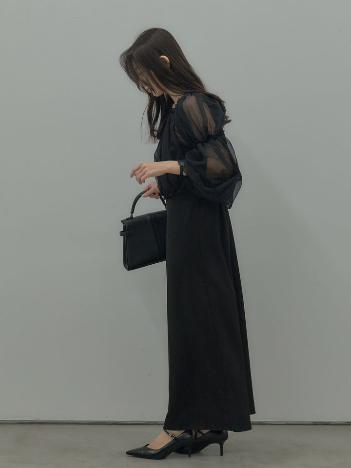 2wayチュールブラウス付きワンピース