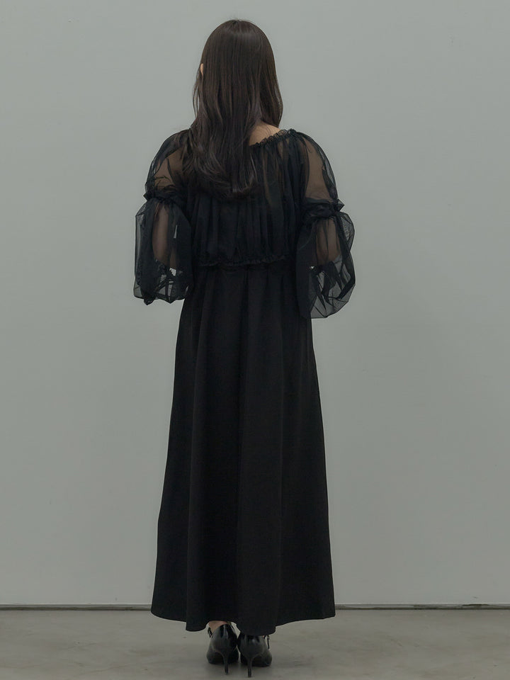 2wayチュールブラウス付きワンピース