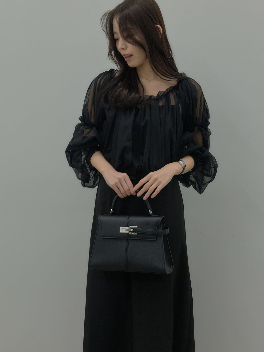 2wayチュールブラウス付きワンピース