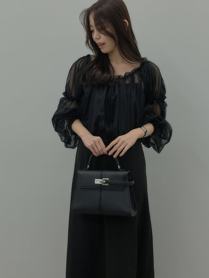 2wayチュールブラウス付きワンピース