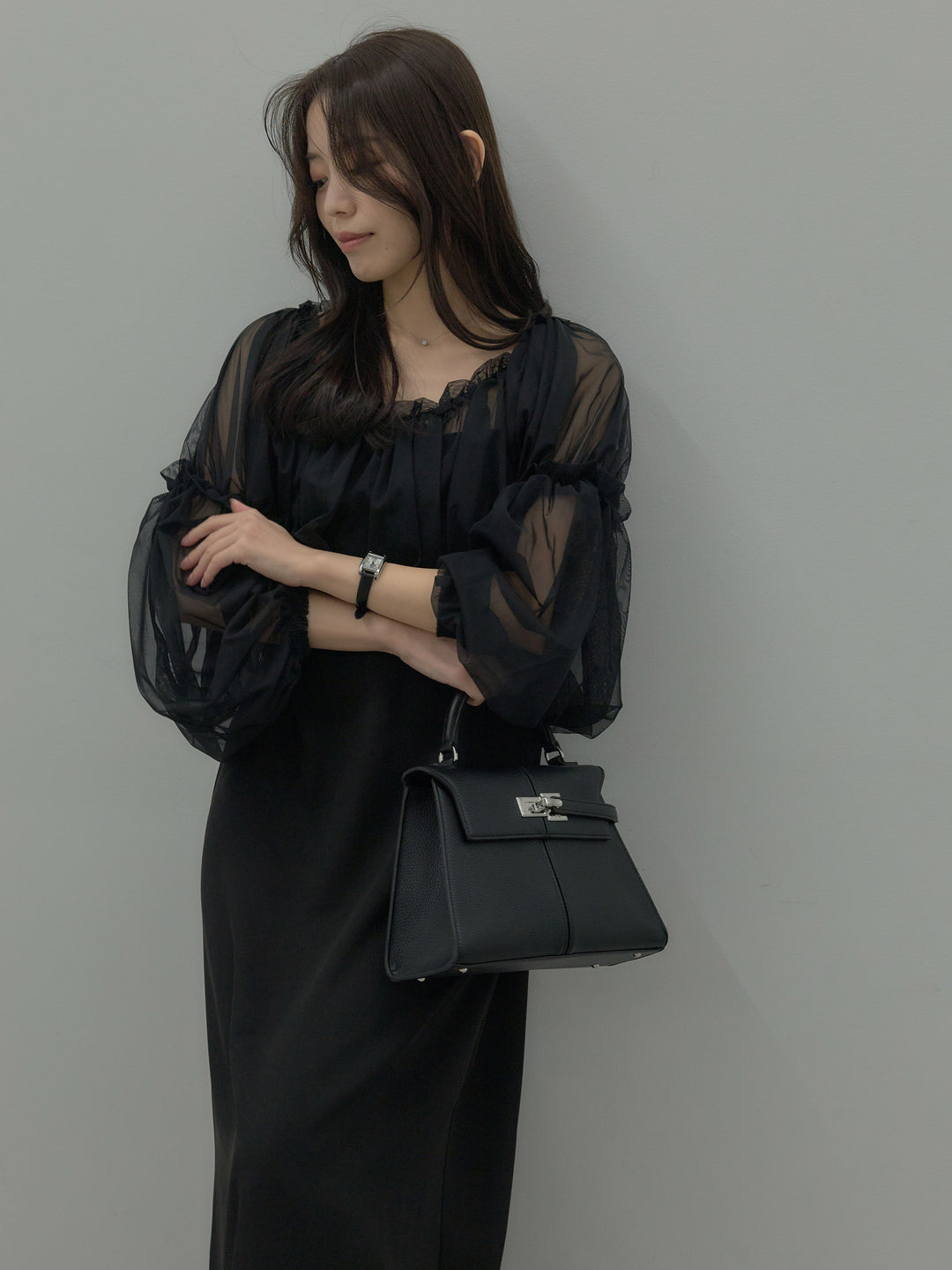 2wayチュールブラウス付きワンピース