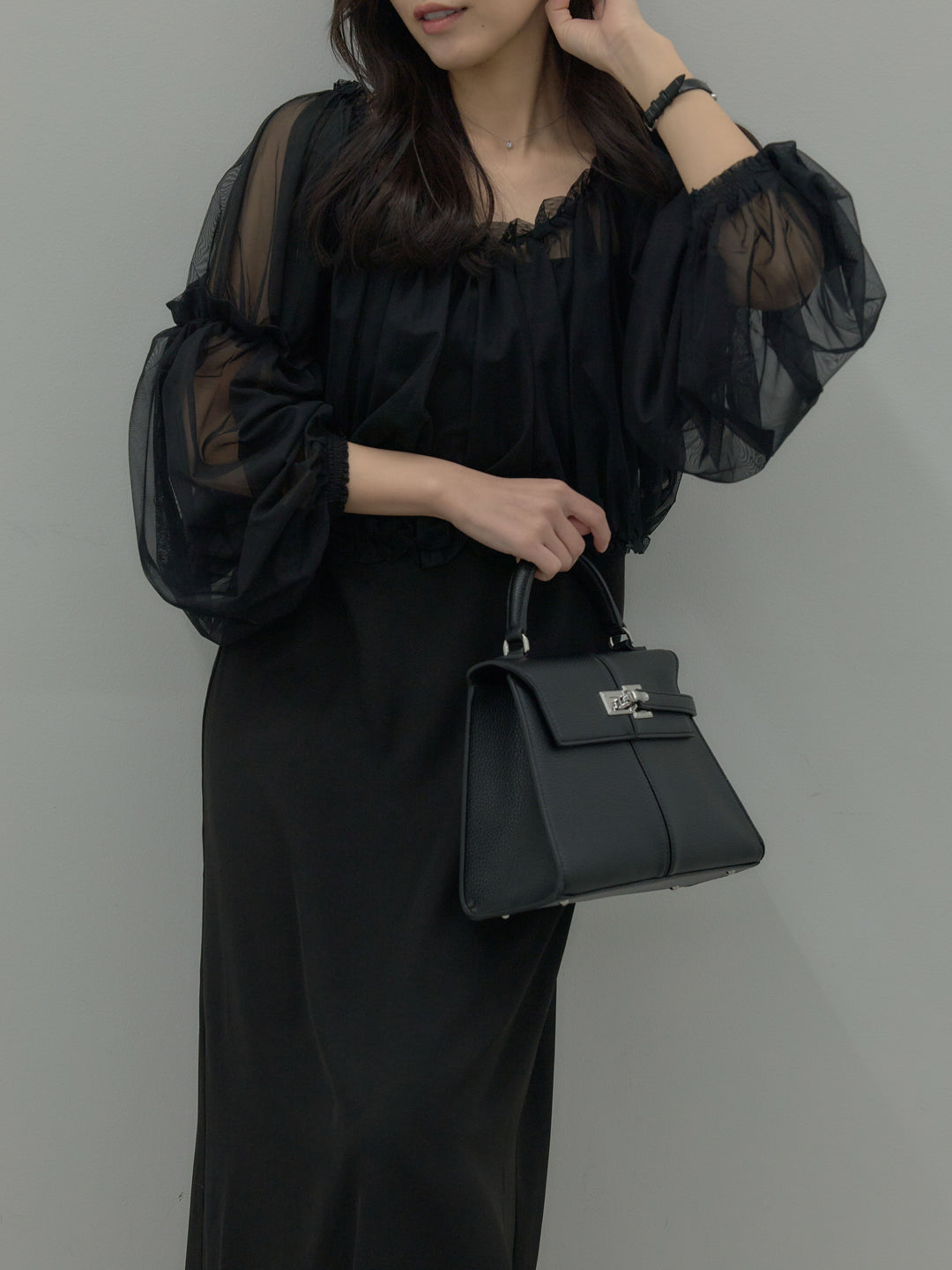 2wayチュールブラウス付きワンピース