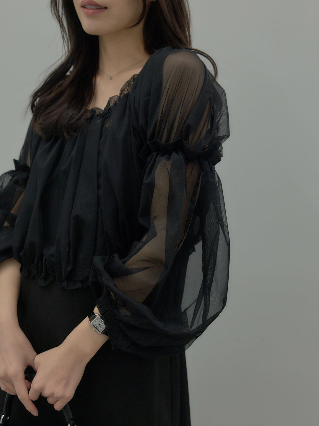 2wayチュールブラウス付きワンピース