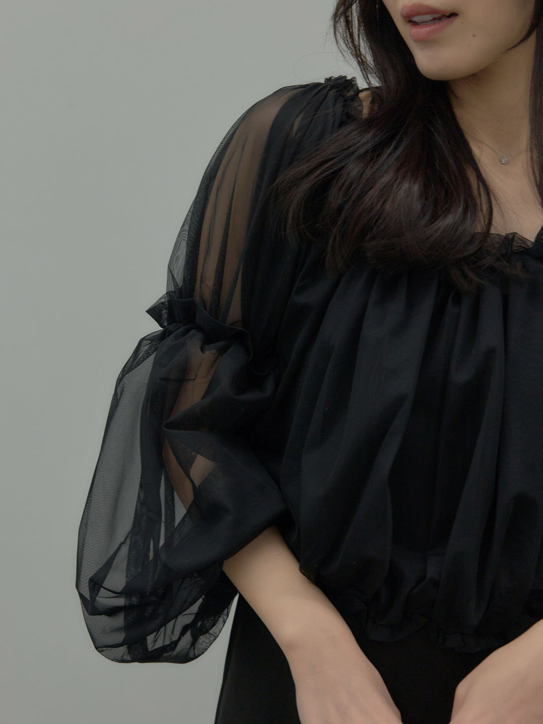 2wayチュールブラウス付きワンピース