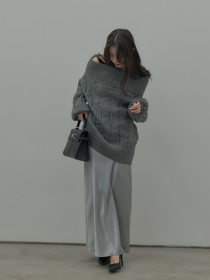 リュクスAラインサテンスカート