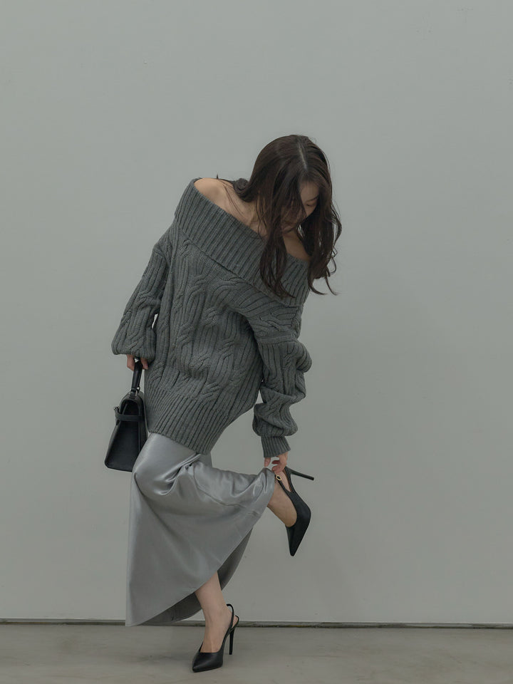 リュクスAラインサテンスカート