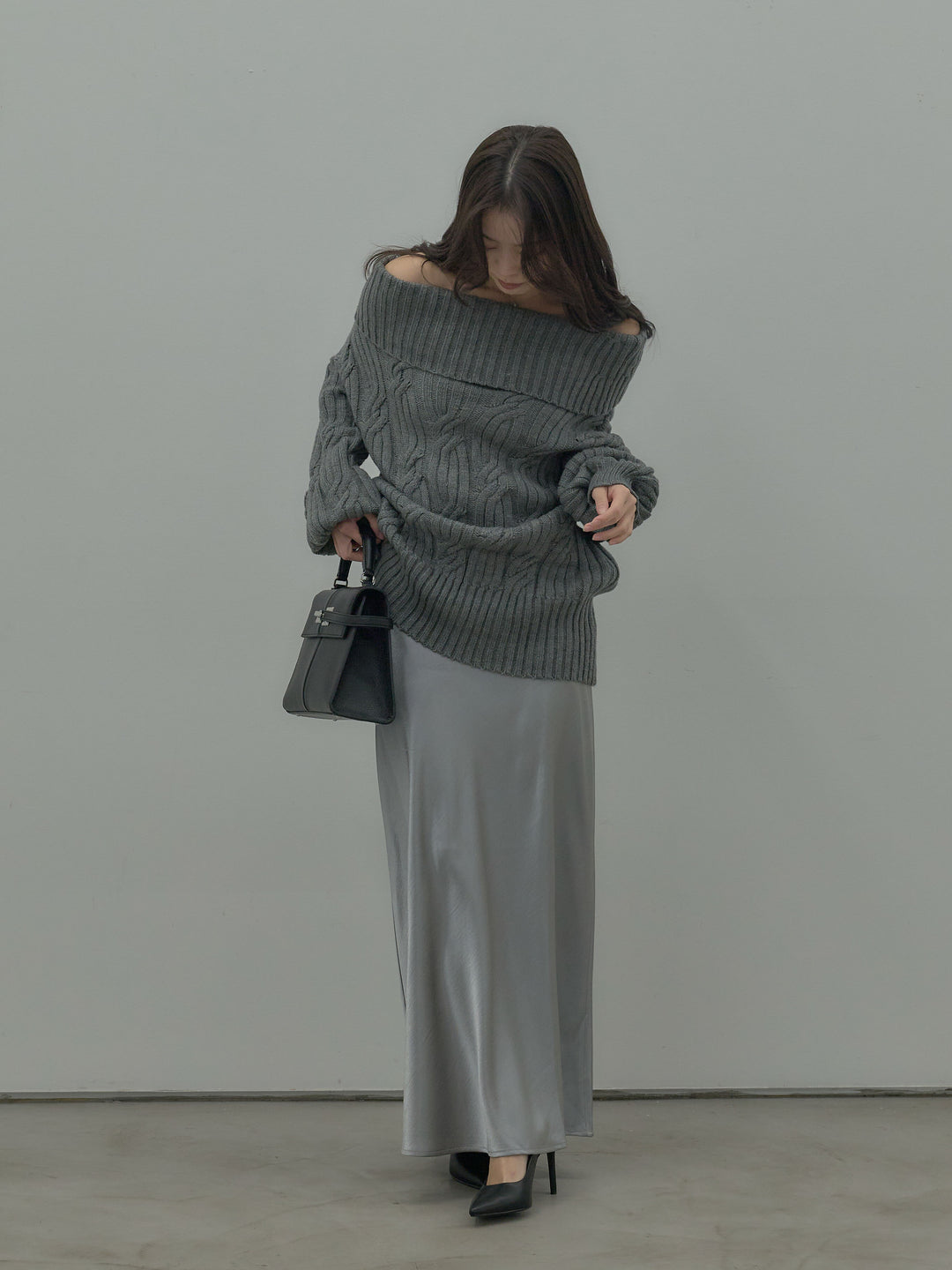 リュクスAラインサテンスカート