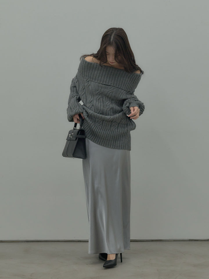 リュクスAラインサテンスカート