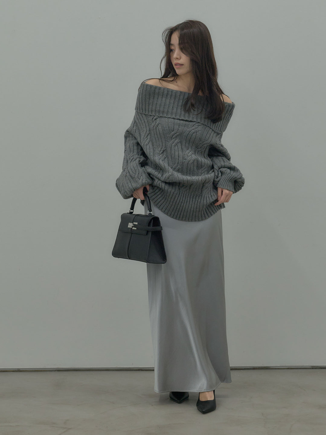 リュクスAラインサテンスカート