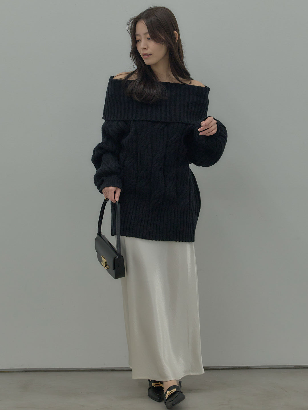 リュクスAラインサテンスカート