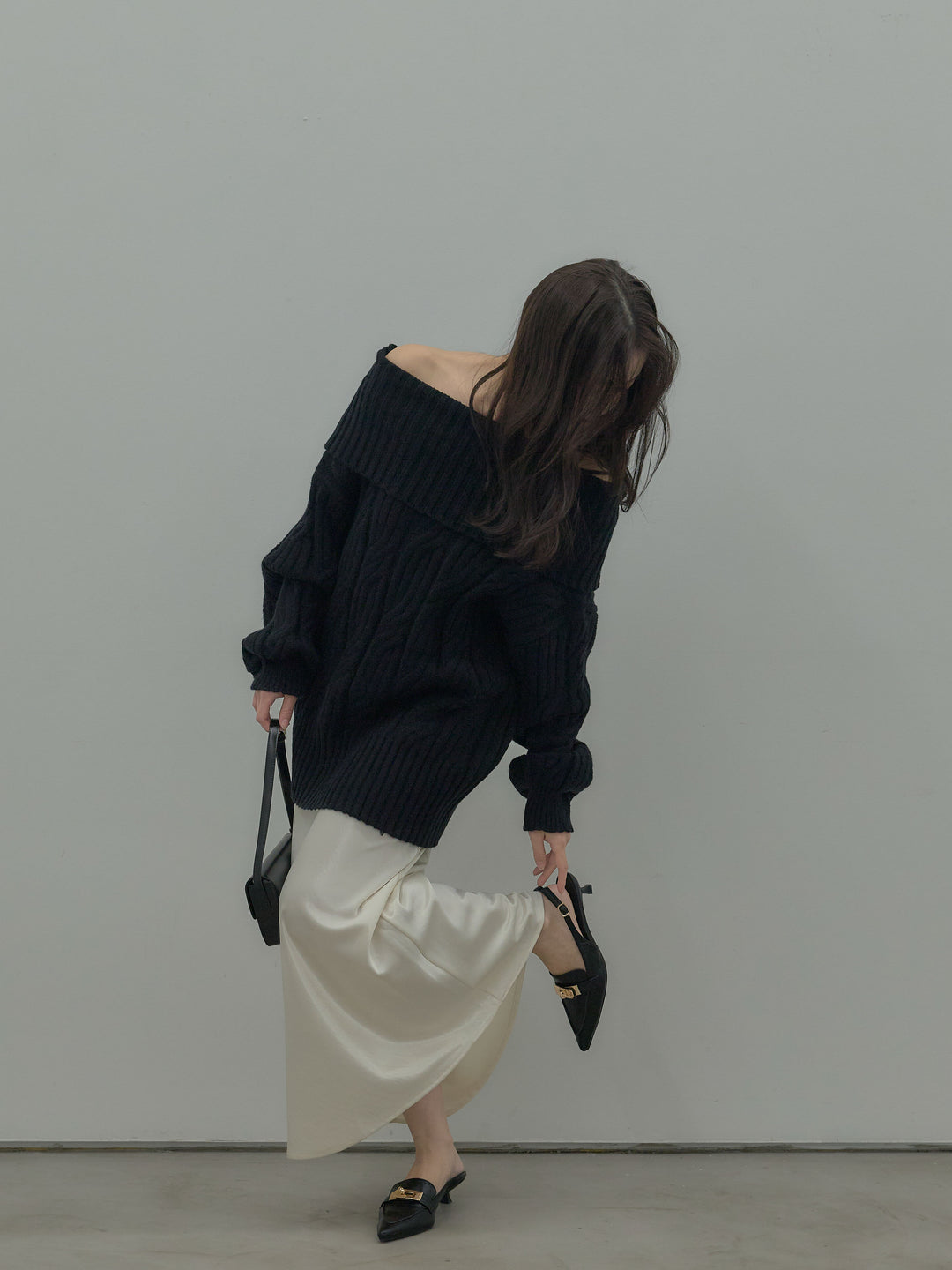 リュクスAラインサテンスカート